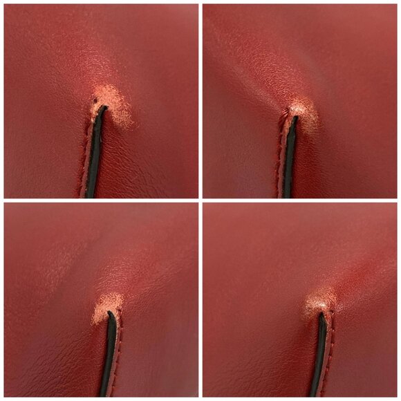 Auth FENDI By The Way 8BL124 Red Brown Black Leather Handbag - Picture 16 of 16